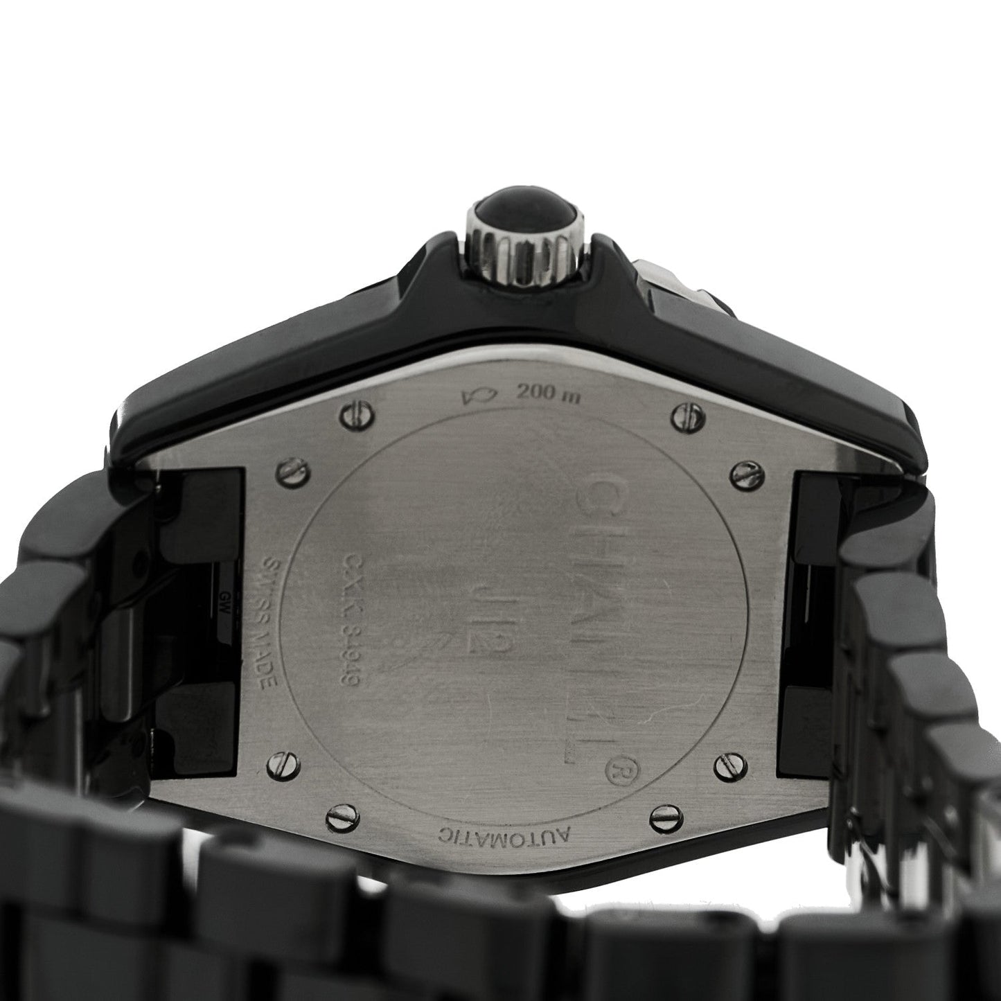 Stainless Steel Ceramic 38mm J12 Phantom Automatic Watch Black