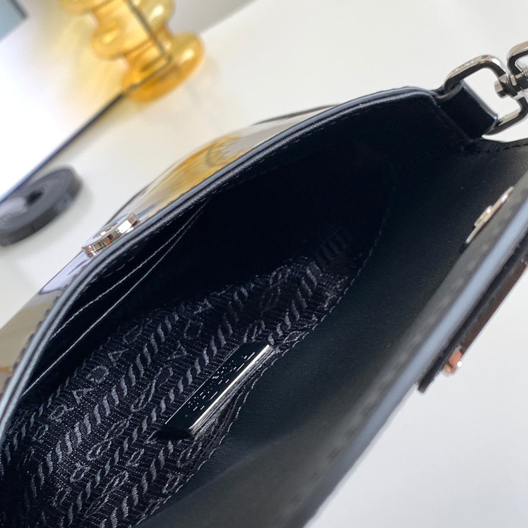Prada Cleo brushed Leather Shoulder Bag With Flap