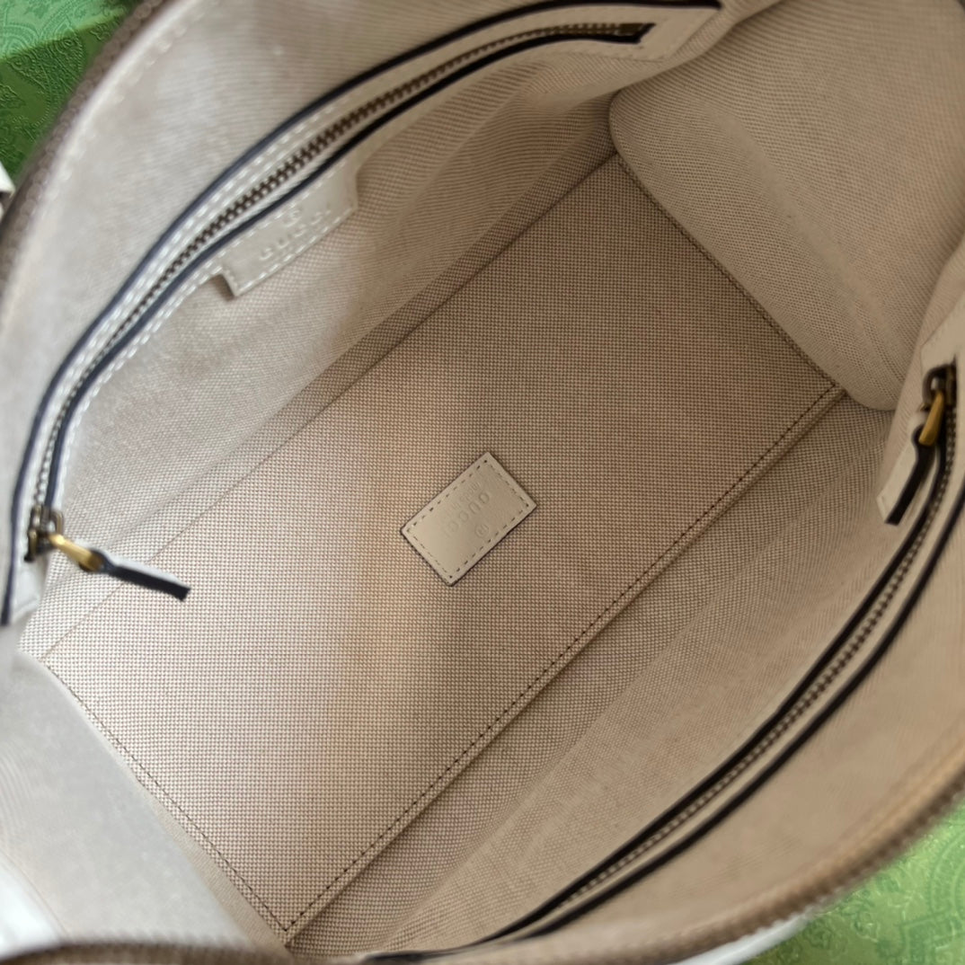 Gucci Small Canvas Top Handle Bag with Double G