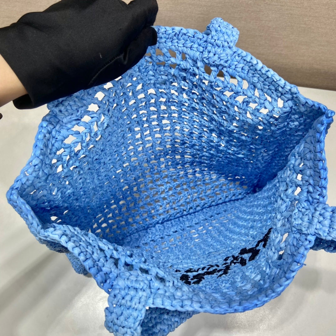 Prada Raffia Tote Bag