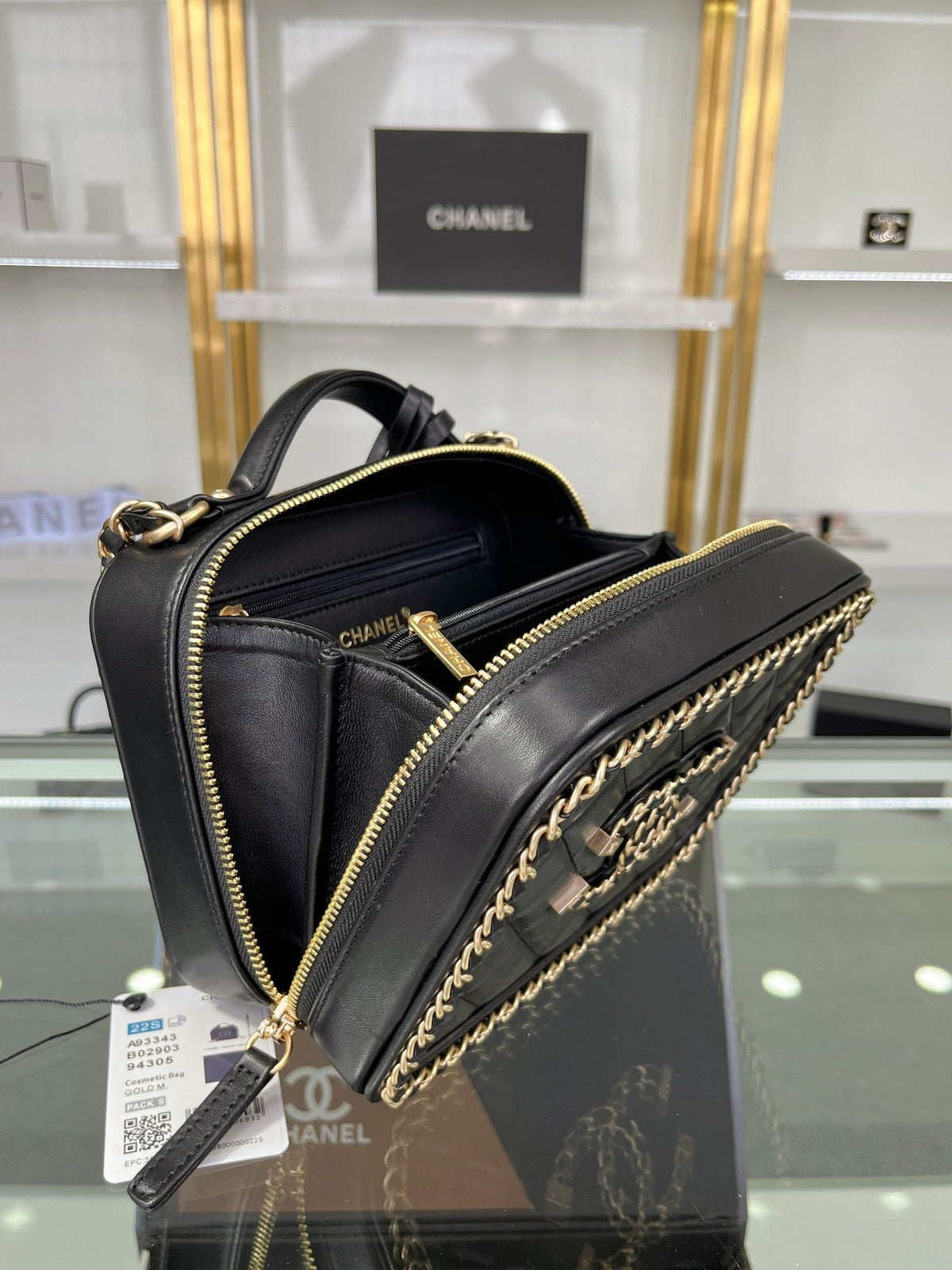 Chanel Caivar Filigree Vanity Bag
