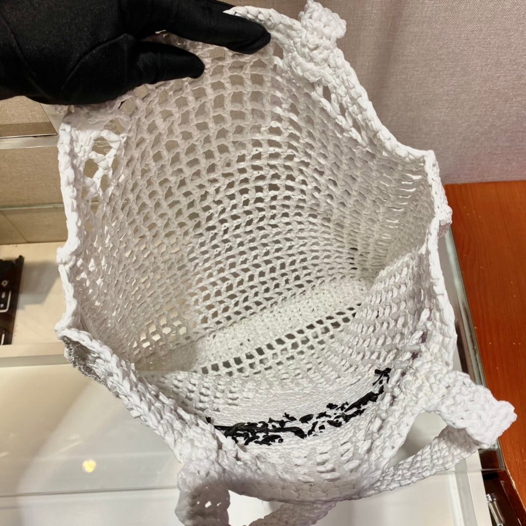 Prada Raffia Tote Bag