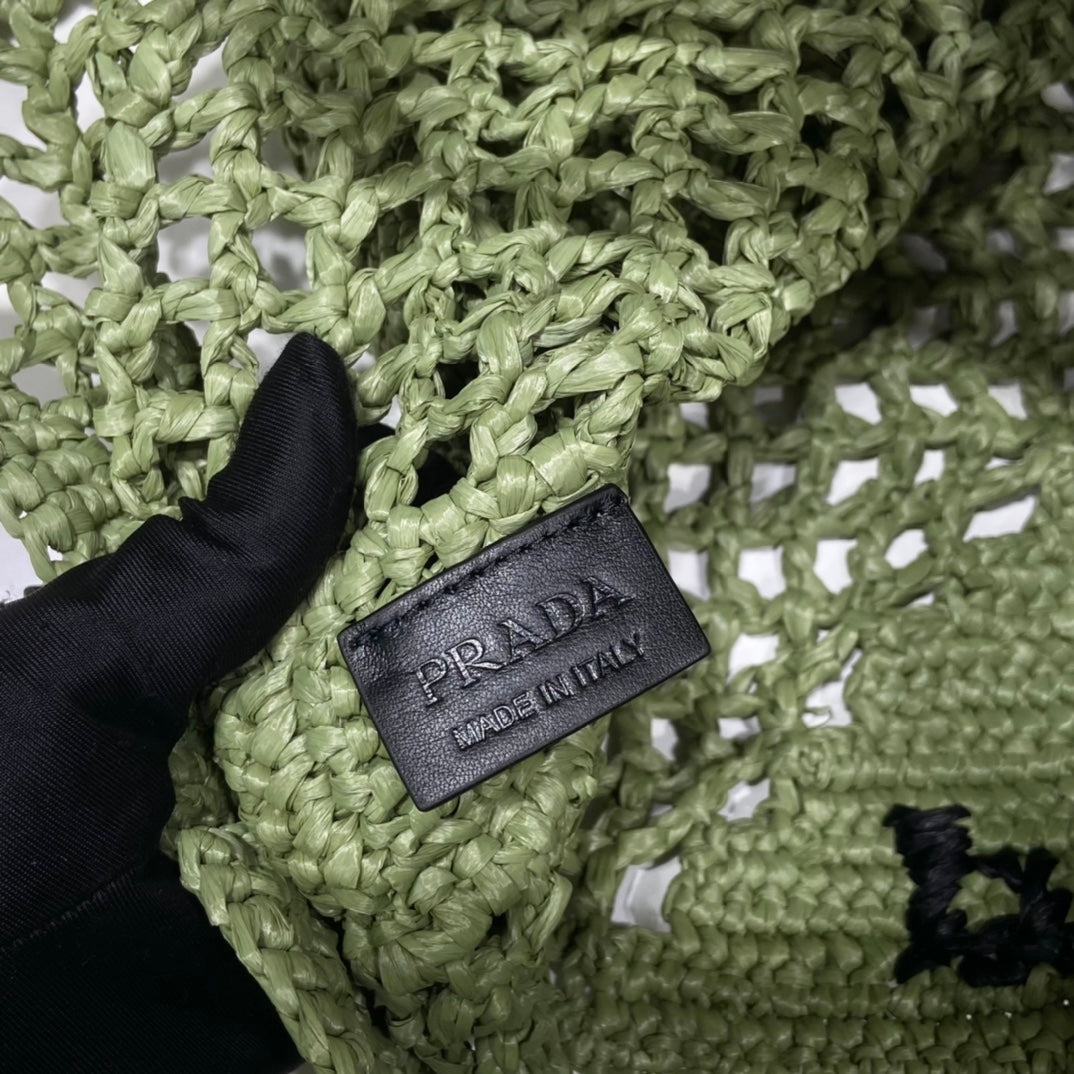 Prada Raffia Tote Bag