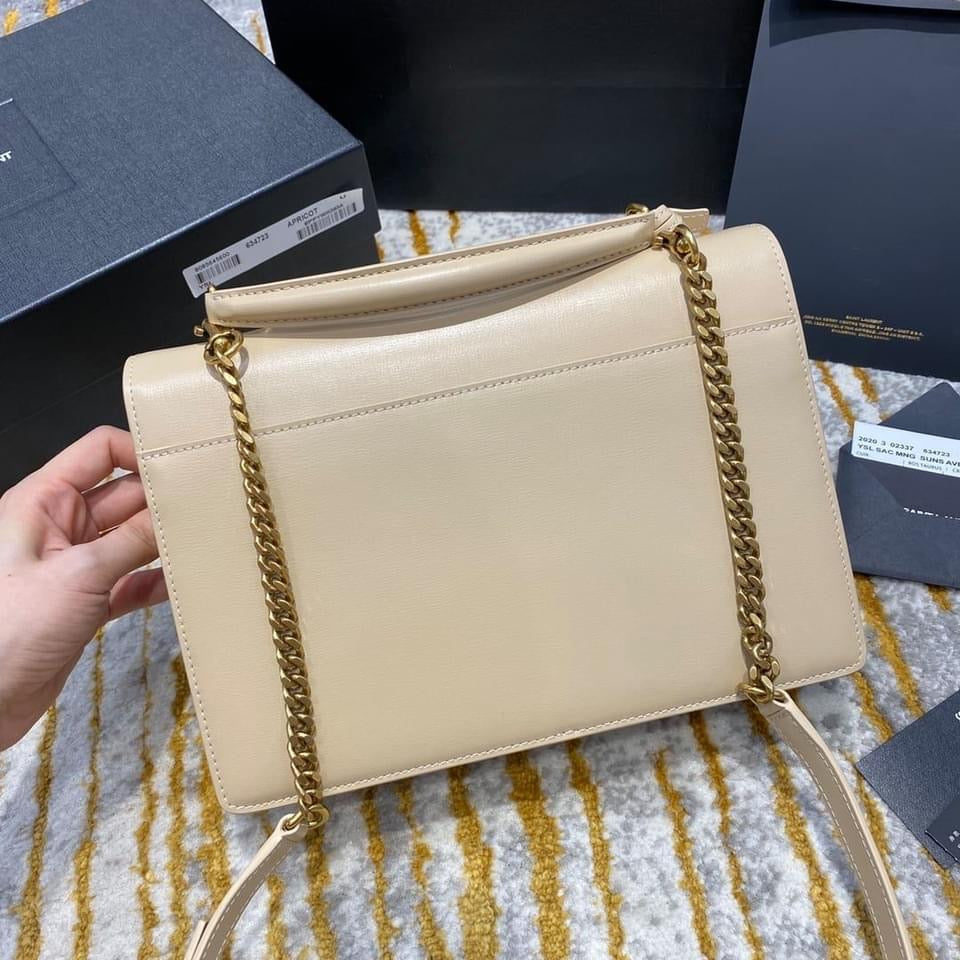YSL Medium Sunset Satchel In Smooth Leather Bag
