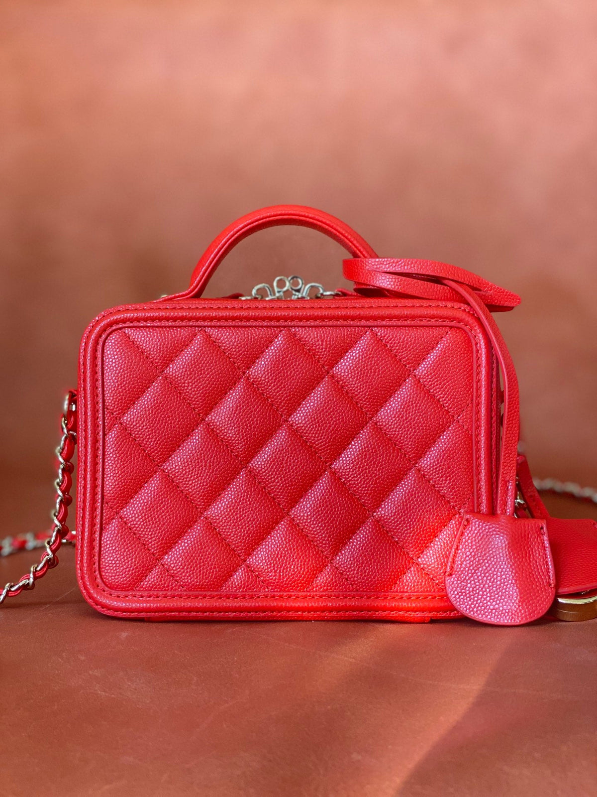 Chanel Caivar Filigree Vanity Bag