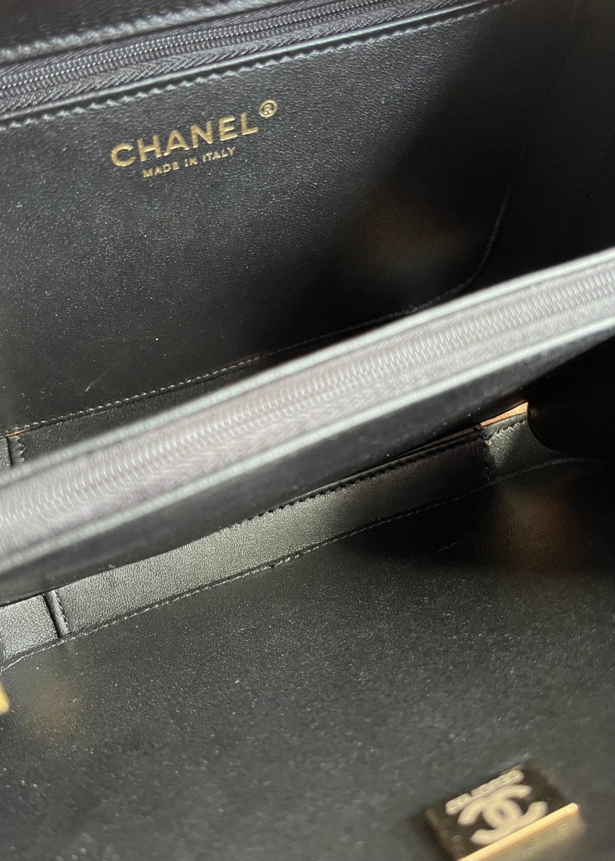 Chanel Caivar Filigree Vanity Bag