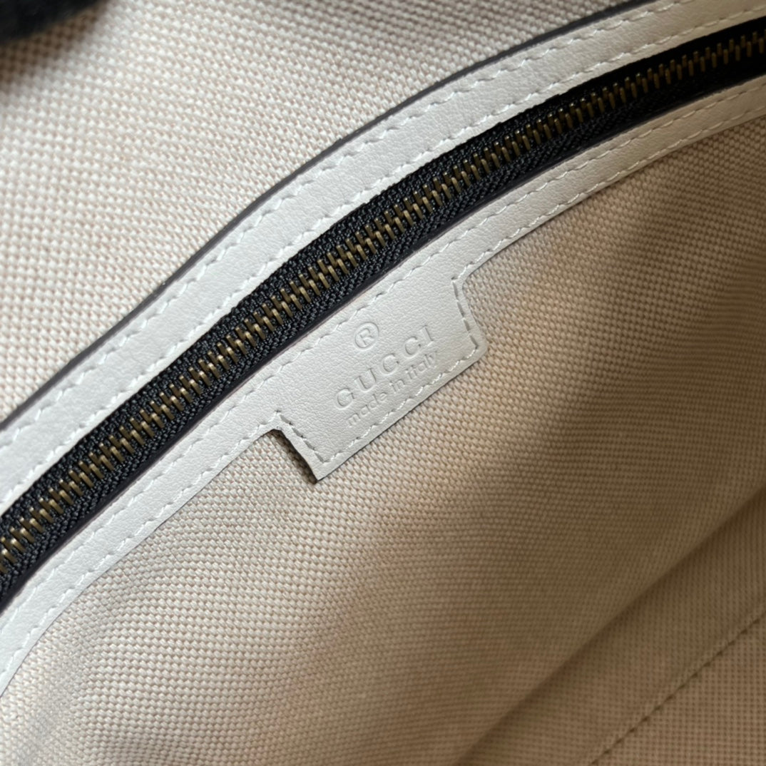 Gucci Small Canvas Top Handle Bag with Double G