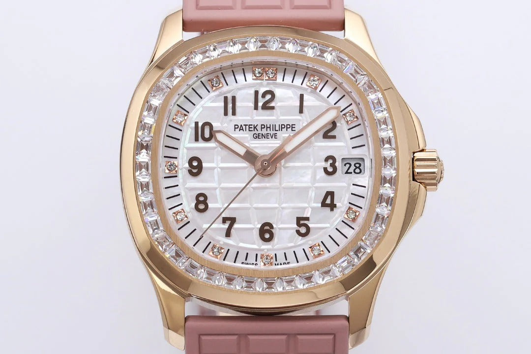 Patek Philippe Aquanaut Luce 35.6mm Rose Gold Case Pink Rubber Strap