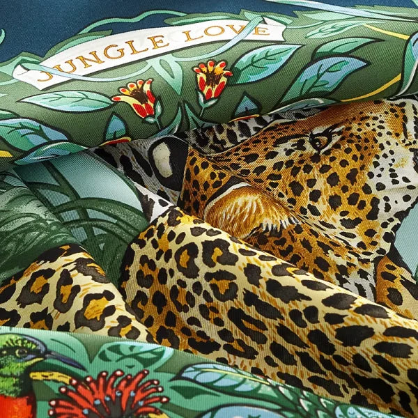 Hermes Jungle Love Forever Scarf 90
