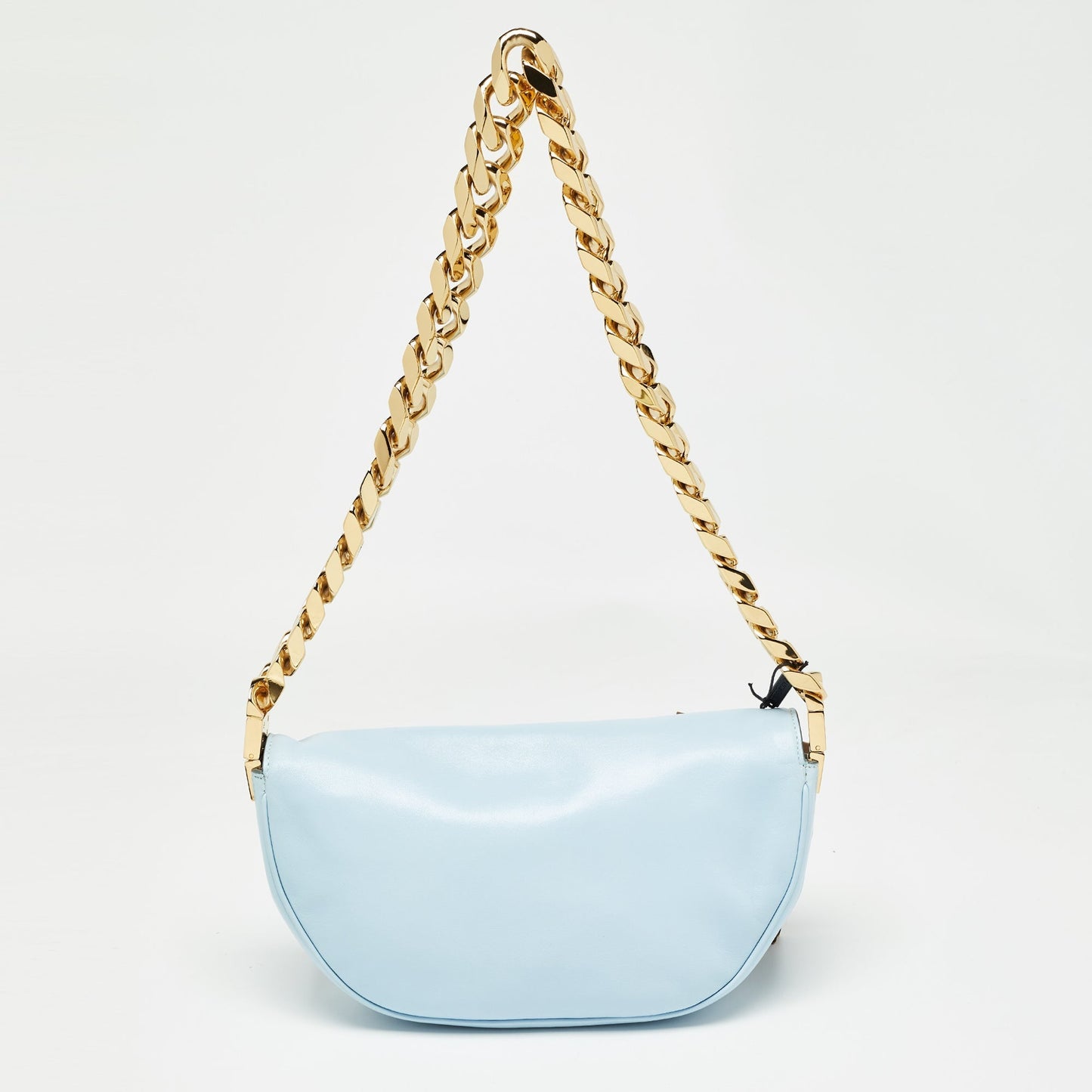 Burberry Light Soft Leather Blue Shoulder Bag