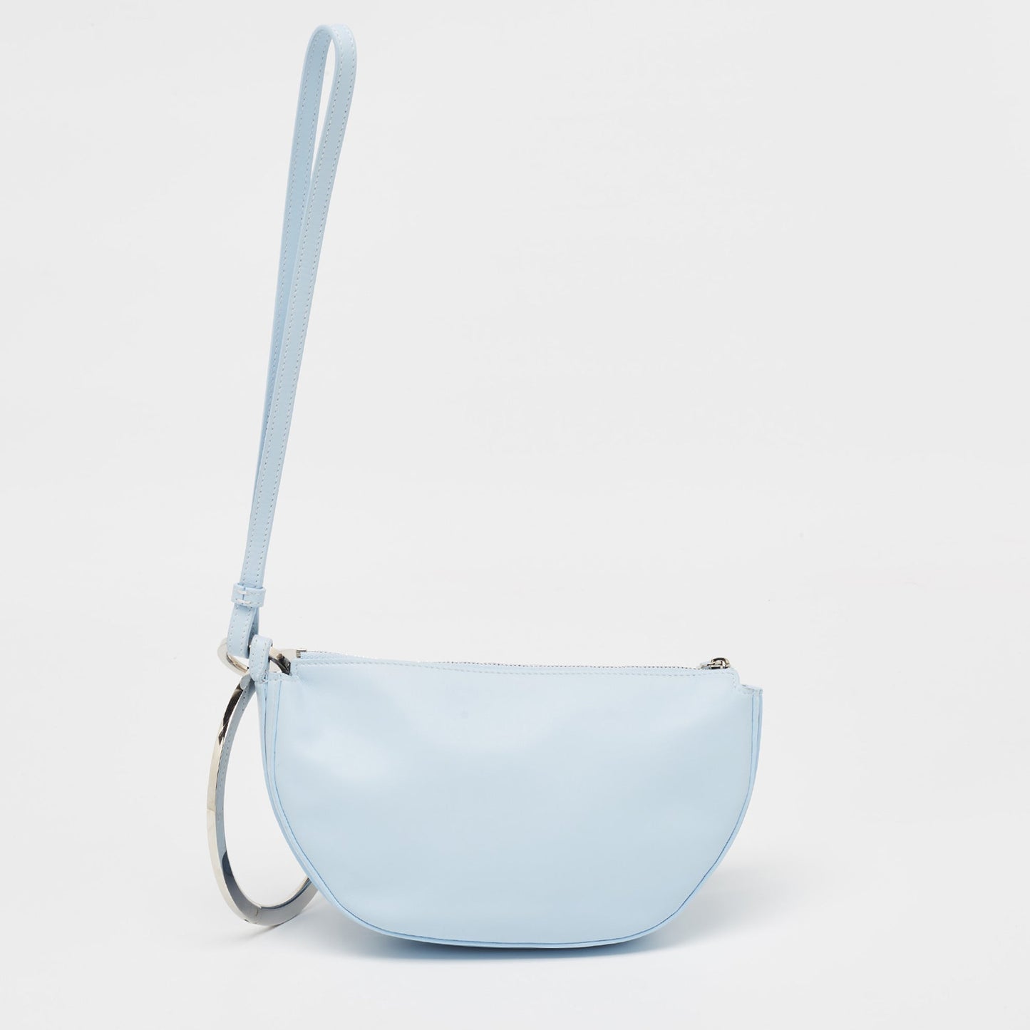 Burberry Pale Mini Leather Blue Clutch Bag
