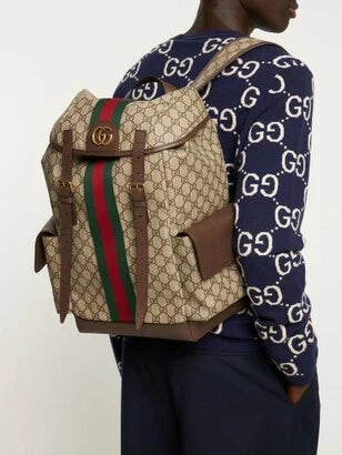 Gucci Supreme Monogram Ophidia Buckle Backpack