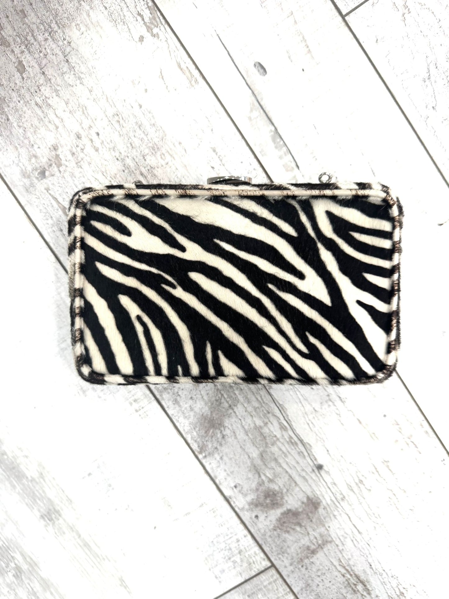 Prada Pony Hair Zebra Clutch With Strap Rovelle Bags