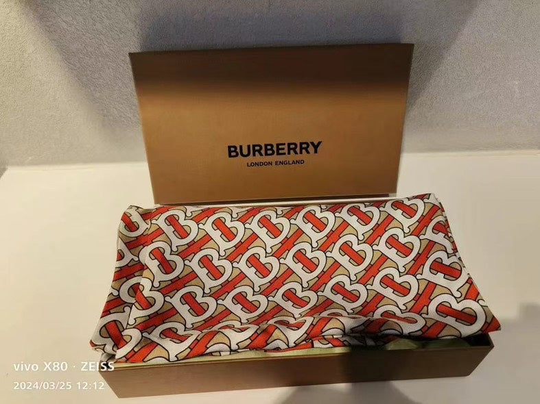 Luxury Burberry Monogram Red OS Scarf