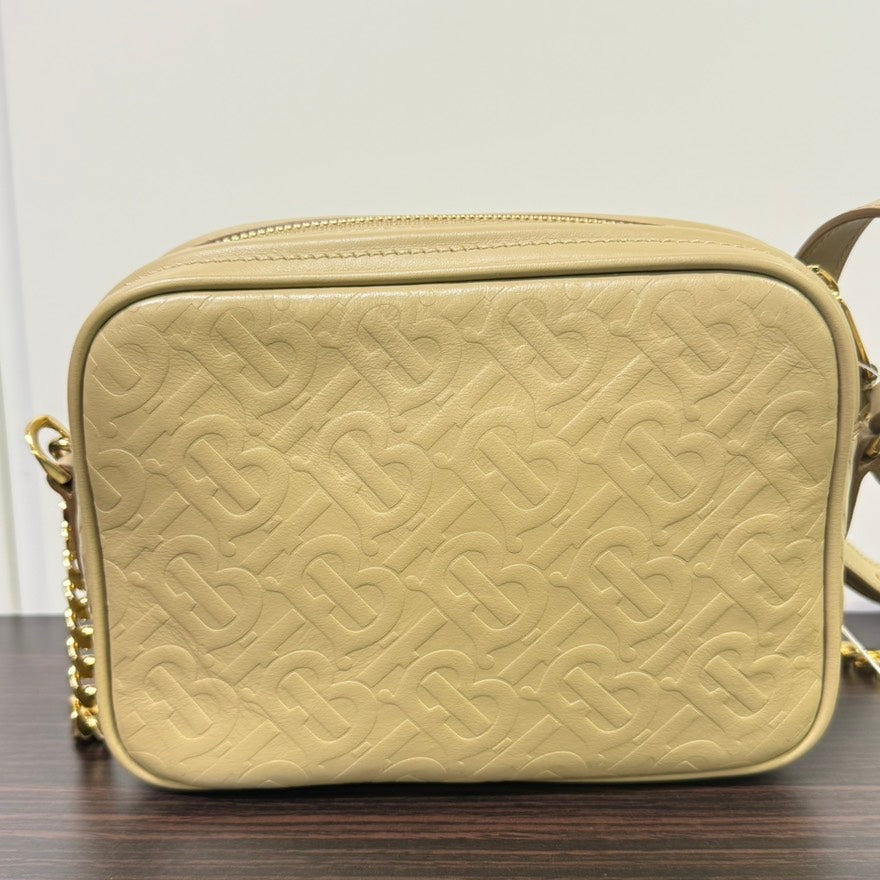 Burberry Camera Women Leather Beige Crossbody Bag