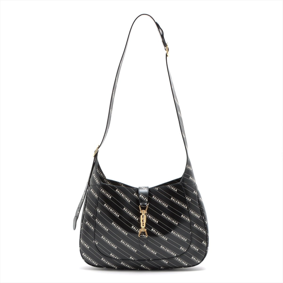 Gucci X Balenciaga The Hacker Project Big 1961 Jackie Black Leather Rovelle Bags