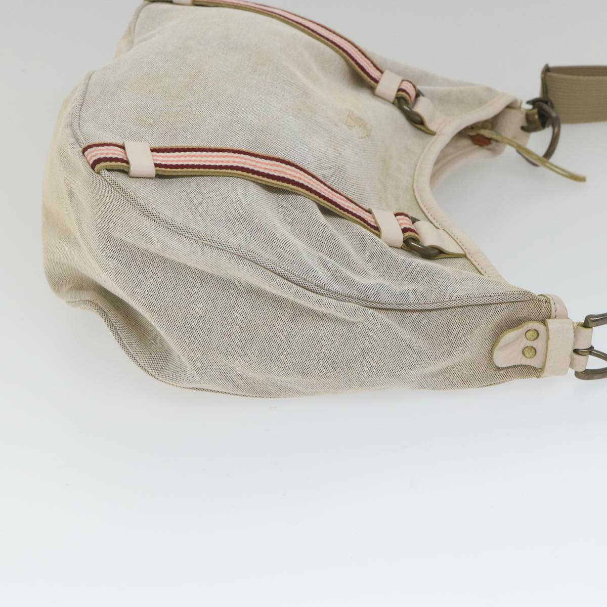 Burberry Auth Canvas Gray Shoulder Bag Style 2