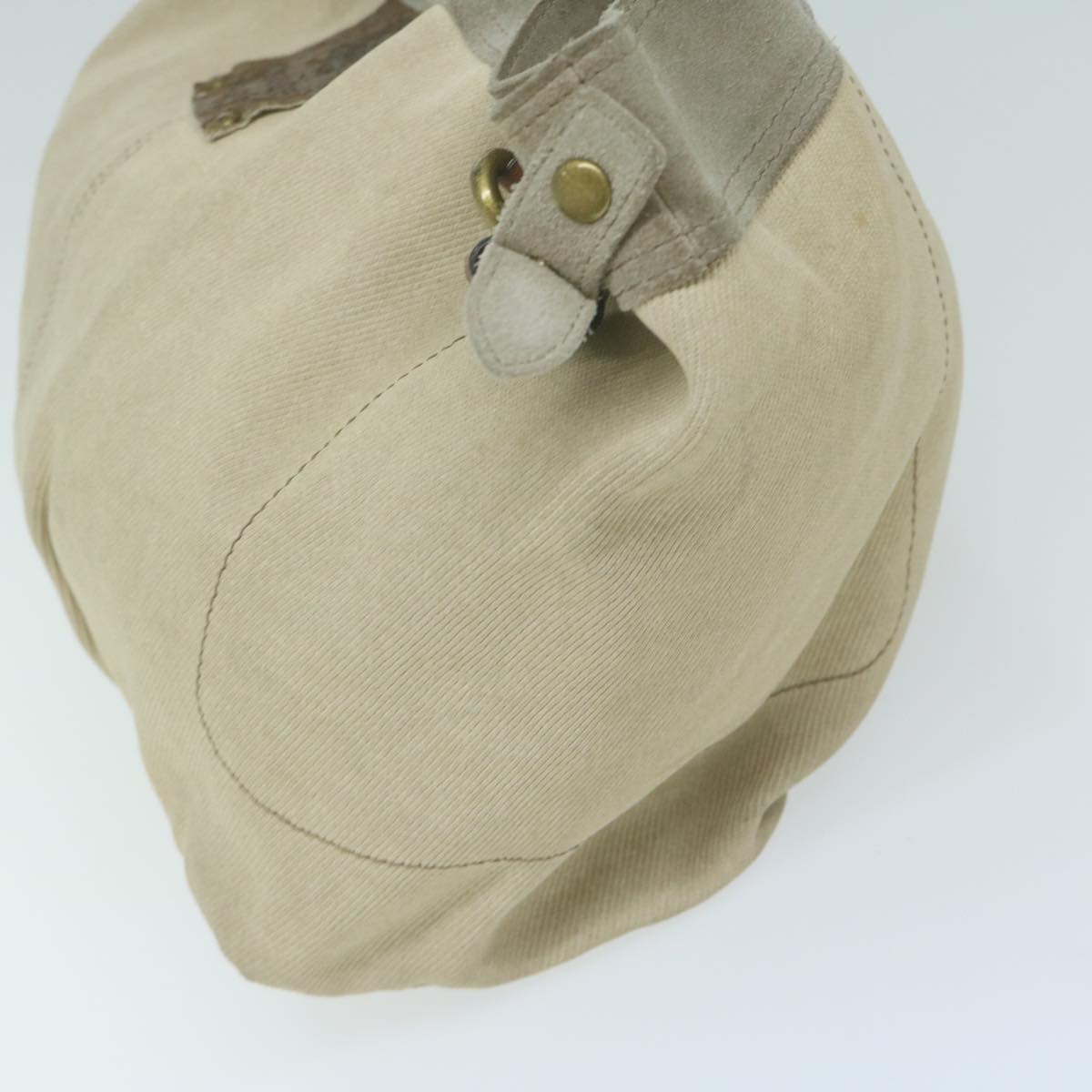 Burberry Label Auth Canvas Beige Tote Bag Style 3