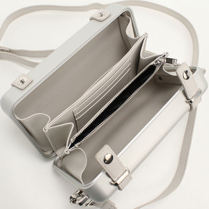 Dior 2DRCA295YWT Personal Crossbody Bag collaboration aluminum silver unisex Rovelle Bags