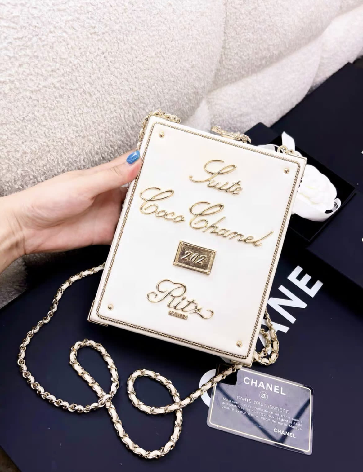 Chanel Luxury Leather Gold Handbag Style 13 Rovelle Bags