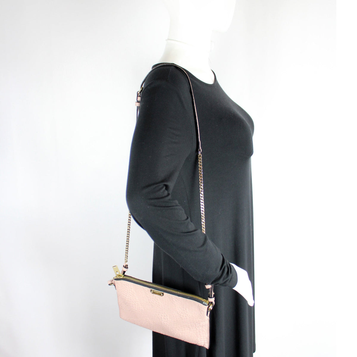 Peyton Leather Check Crossbody