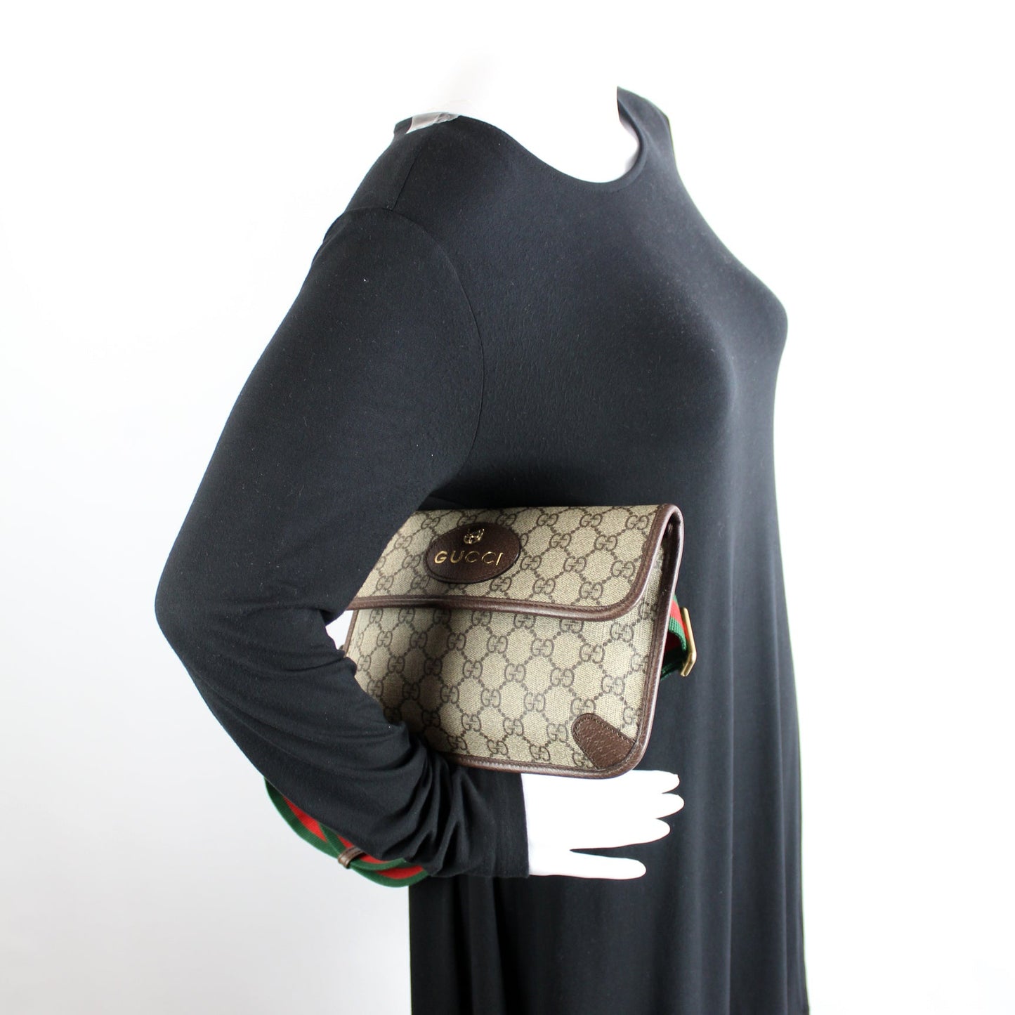 493930 GG Supreme Neo Web Belt Bag lbcase