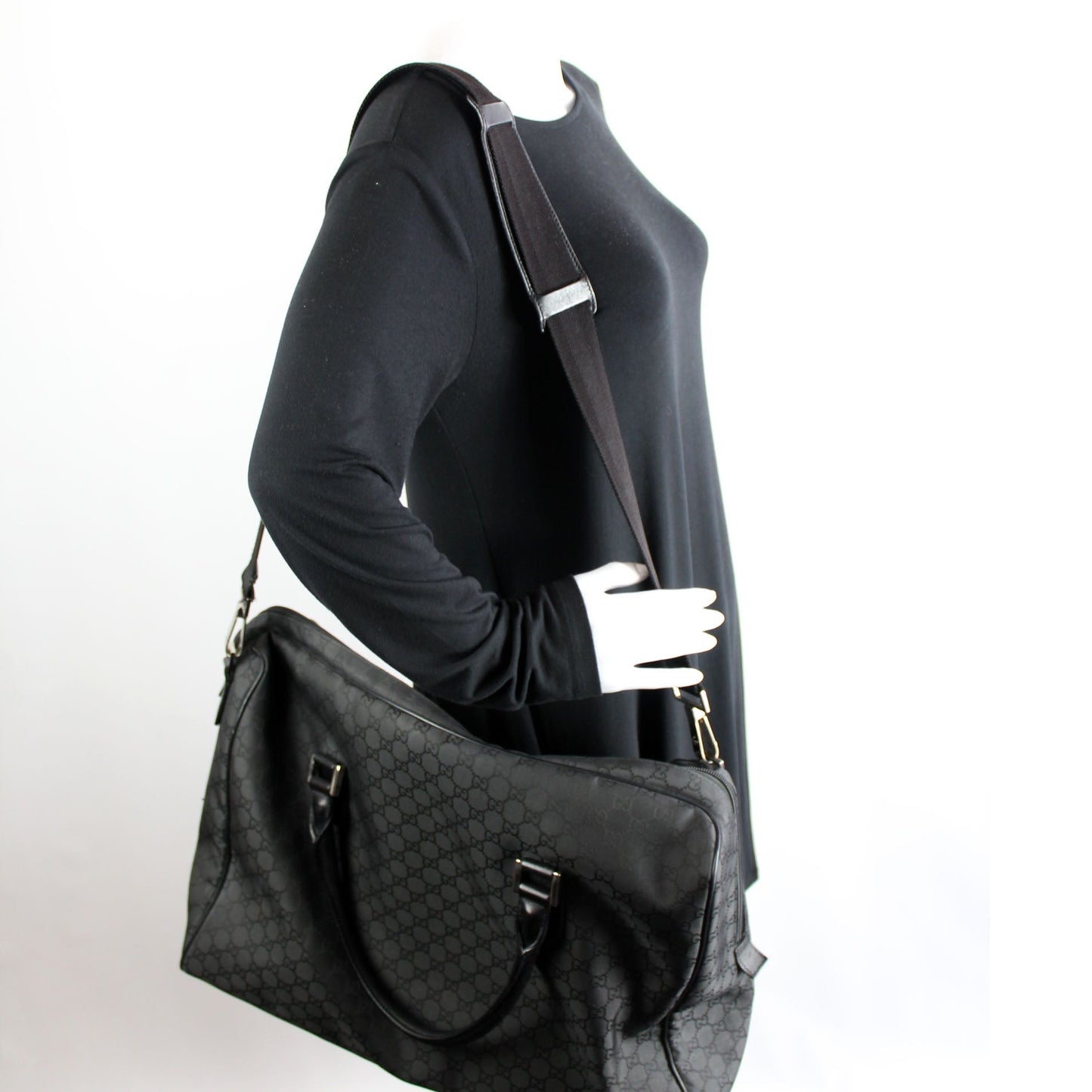196356 GG Canvas Duffle Bag lbcase