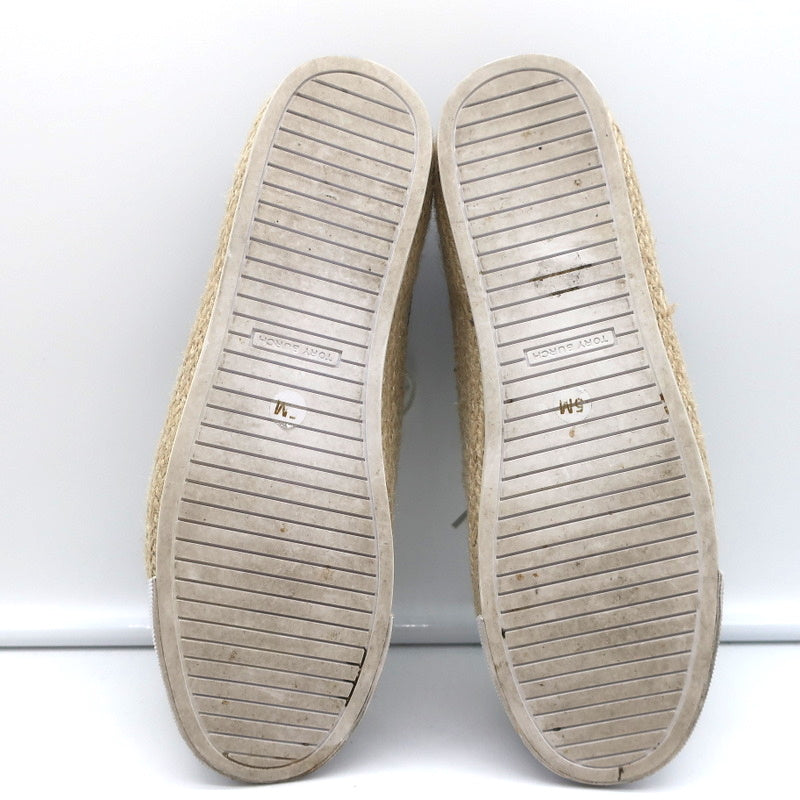 Tory Burch Platform Espadrille Sneakers Navy Canvas Size 5