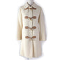 BURBERRY LONDON coat FN072-950-02 Main: 90% wool, Main: 10% nylon, Part: leather, Lining: cupra Ivory Women 38