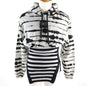 BURBERRY Hoodie 4563724 Outer material: 100% cotton, Outer material: 77% polyester, Outer material: 15% polyamide (nylon), Outer material: 8% elastane (polyurethane) White black Watercolour Print Reconstructed Hoodie mens XS