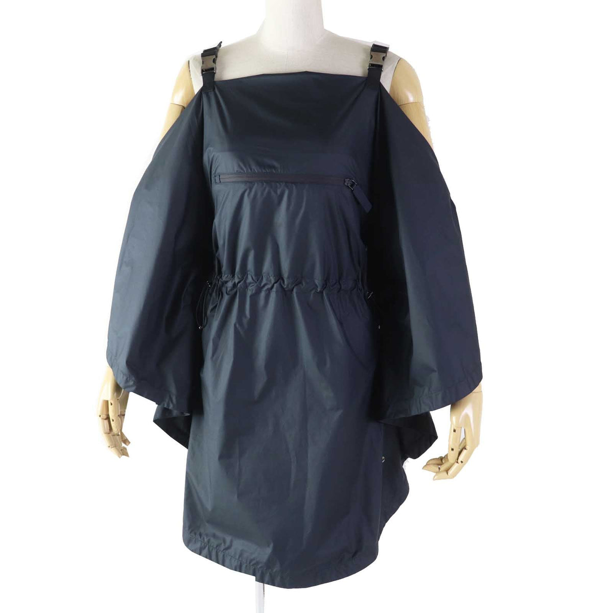 Christian Dior one piece 217R65A2829 Main: 100% polyester Navy Off Shoulder Drawstring Dress Women XS Rovelle Bags