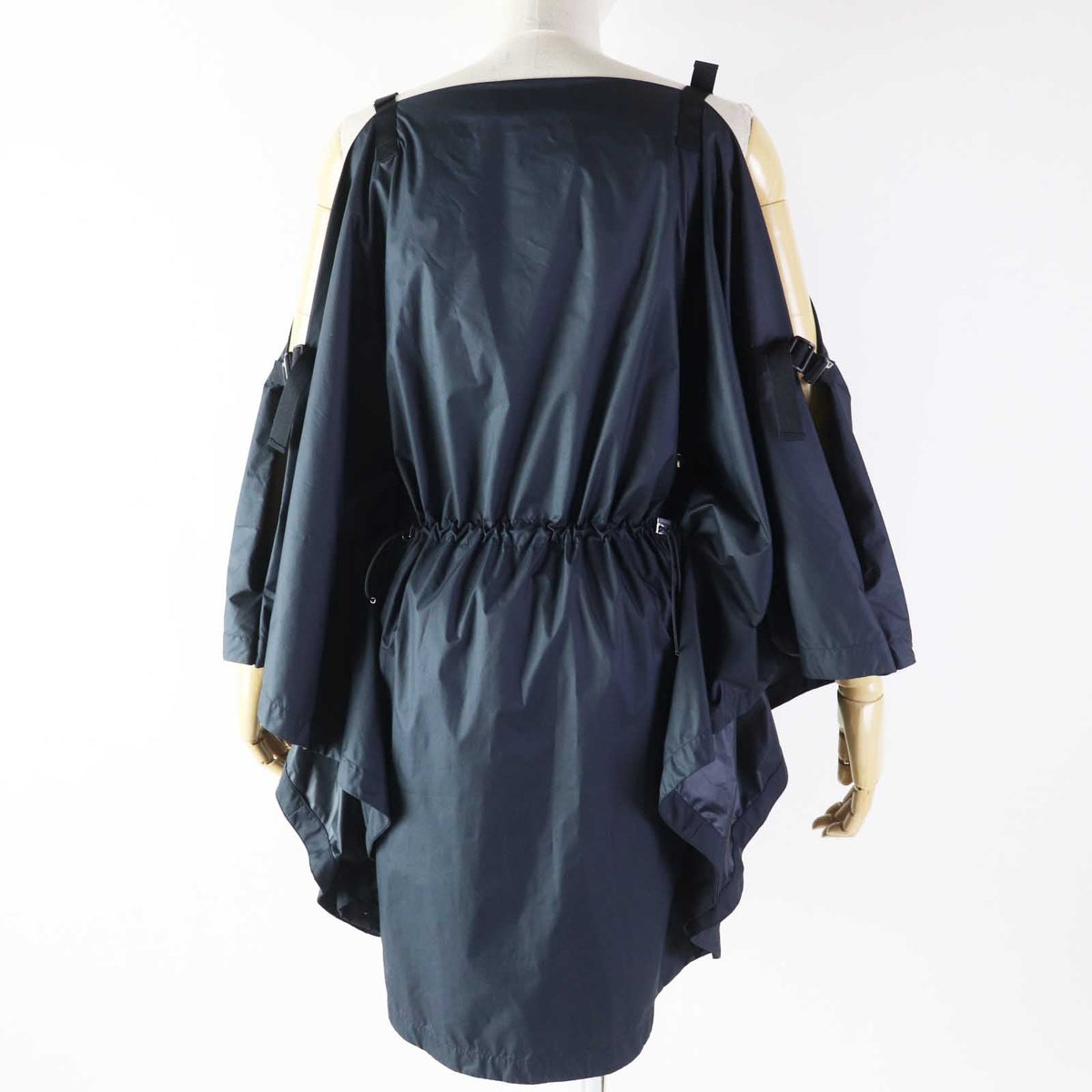 Christian Dior one piece 217R65A2829 Main: 100% polyester Navy Off Shoulder Drawstring Dress Women XS Rovelle Bags