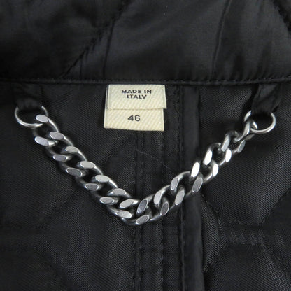 BURBERRY LONDON Blouson 3955308 Outer: 100% nylon, Lining: 55% acetate, Lining: 45% rayon, Filling: 100% polyester, Part: Lamb leather black mens 46