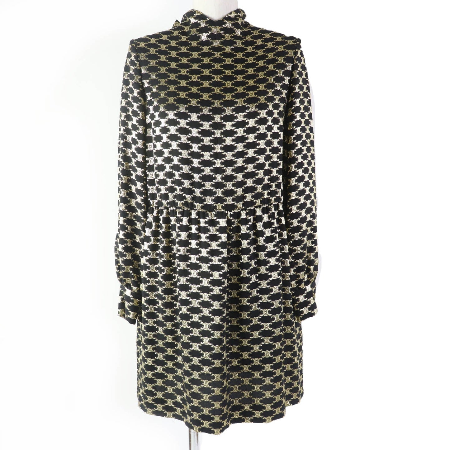 CELINE one piece 2R380805F Main: 67% silk, 33% metal fiber, Lining: 100% silk Black gold Women 34