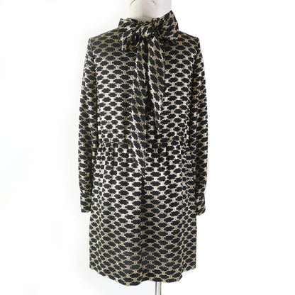 CELINE one piece 2R380805F Main: 67% silk, 33% metal fiber, Lining: 100% silk Black gold Women 34
