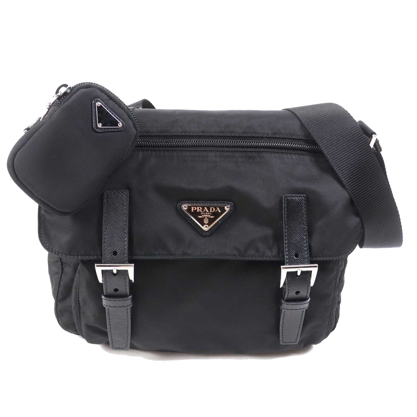 Prada Shoulder Bag 1Bd953 Main Nylon Part Leather Nero Black Re-Nylon Women Rovelle Bags