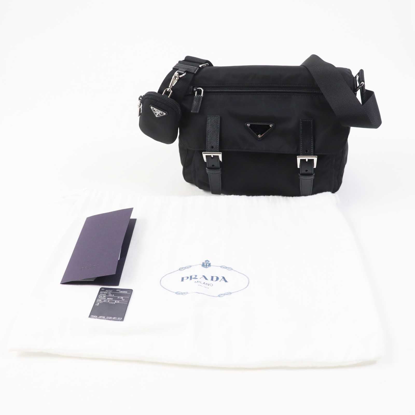 Prada Shoulder Bag 1Bd953 Main Nylon Part Leather Nero Black Re-Nylon Women Rovelle Bags