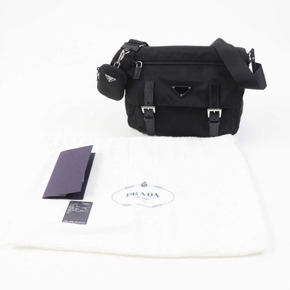 Prada Shoulder Bag 1Bd953 Main Nylon Part Leather Nero Black Re-Nylon Women Rovelle Bags