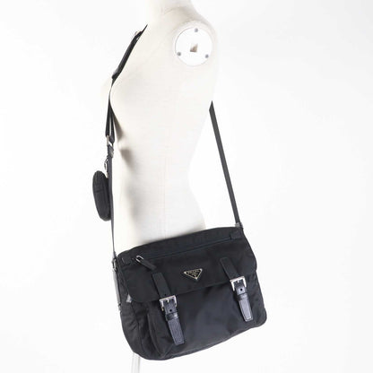 Prada Shoulder Bag 1Bd953 Main Nylon Part Leather Nero Black Re-Nylon Women Rovelle Bags