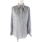 CELINE Long sleeve shirt 2C703637P Main: 73% cotton, Main: 27% silk Gray white Women 34
