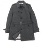 BURBERRY BLACK LABEL trench coat Outer: 60% polyester, Outer: 40% cotton, Filling: 100% polyester, Lining: Cupra, Lining: Polyester Dark gray mens M