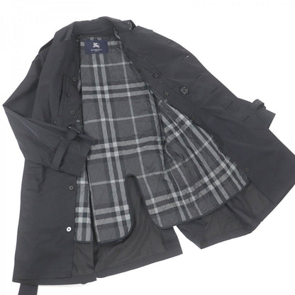 BURBERRY LONDON trench coat Outer material: 53% nylon, Outer material: 47% polyester, Lining: cupra, Lining: polyester, Leather part: cowhide black mens M