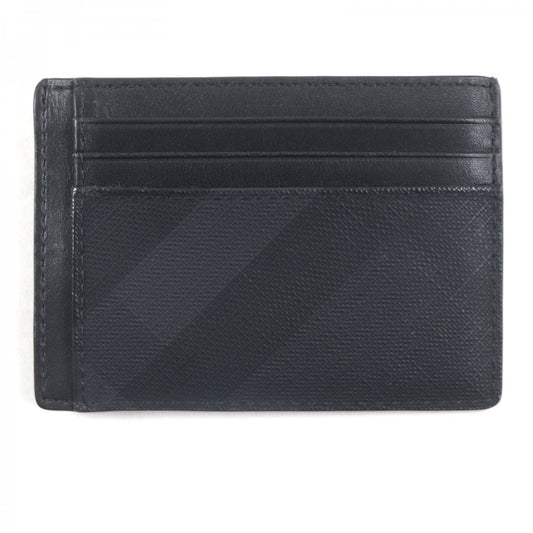BURBERRY Card Case Main: Leather, Main: PVC black mens