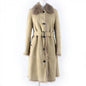 BURBERRY Mouton coat Main: 100% mouton, Part: 100% lamb leather beige Women 40