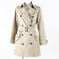 BURBERRY LONDON trench coat Main: 100% cotton, Lining: cotton, Sleeve lining: cupra, Leather part: cowhide beige Women 36