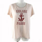 CELINE Short sleeve T-shirt 2X586114L Main: 100% cotton pink beige Women L