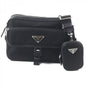 Prada Shoulder Bag 2Vh133 Main Nylon Part Saffiano Leather Black Mens Rovelle Bags