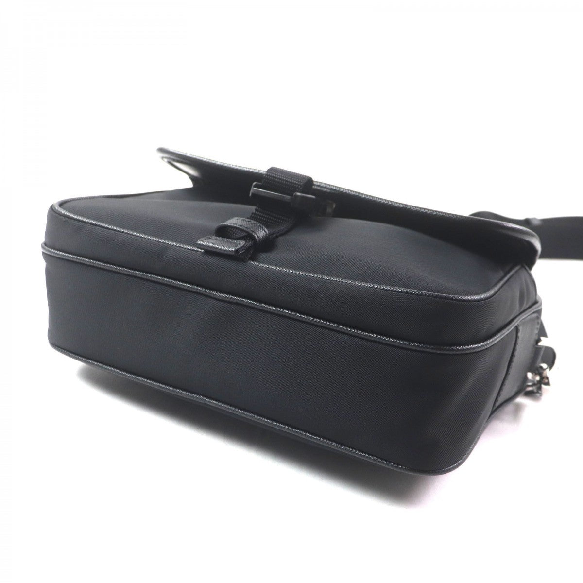 Prada Shoulder Bag 2Vh133 Main Nylon Part Saffiano Leather Black Mens Rovelle Bags