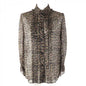 CELINE blouse Main: 100% silk Black Brown type Women 34