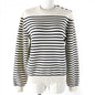CELINE knit 3ZA4145I Outer material: 93% cotton, Outer material: 6% nylon, Outer material: 1% polyurethane Ivory black Women S